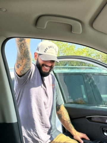 First Time Dad Snap Back Hat - Natural / Black